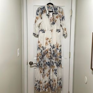 FREE PEOPLE  white and floral dress